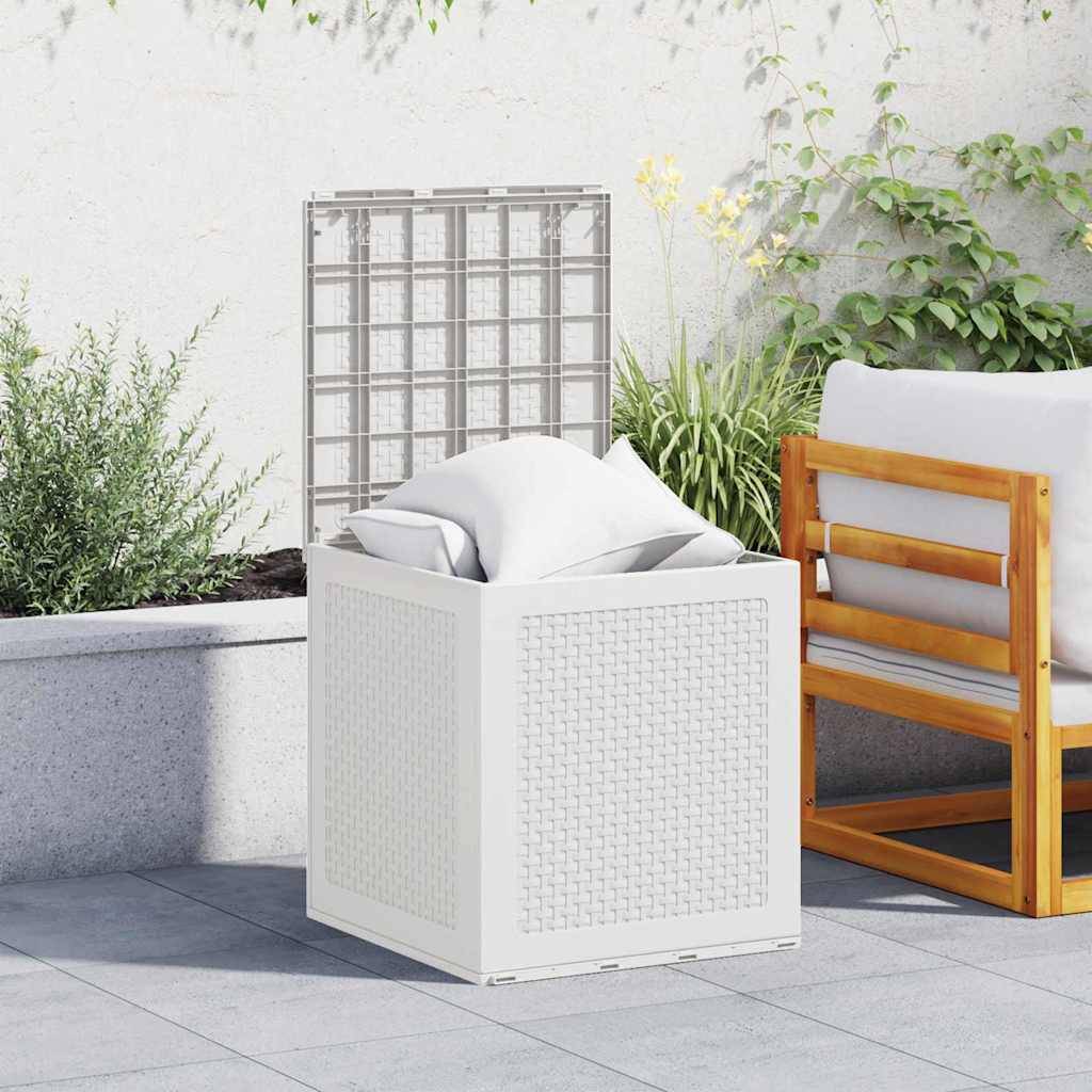 Petite Boîte de Rangement en Polypropylène Étanche pour Balcon et Jardin Blanc 55x53x57 cm – ComfortXL Outdoor Living - Image 4