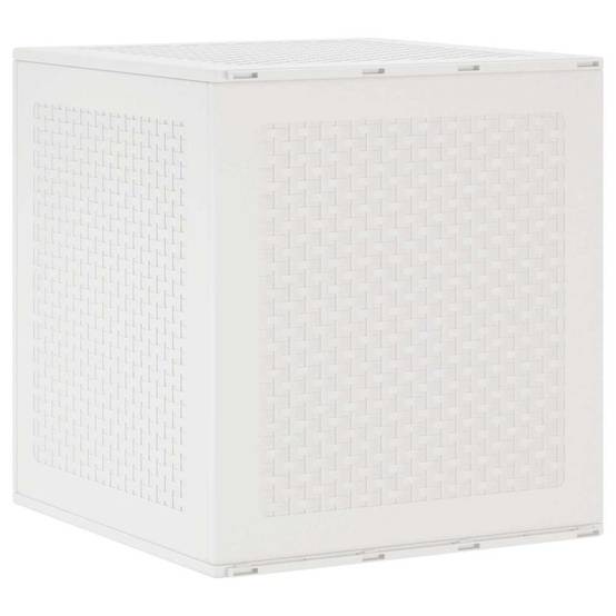 Petite Boîte de Rangement en Polypropylène Étanche pour Balcon et Jardin Blanc 55x53x57 cm – ComfortXL Outdoor Living - Image 2