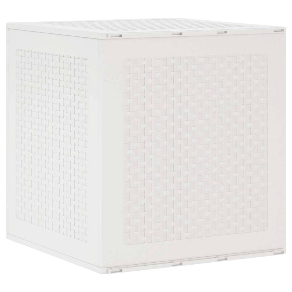 Petite Boîte de Rangement en Polypropylène Étanche pour Balcon et Jardin Blanc 55x53x57 cm – ComfortXL Outdoor Living - Image 2