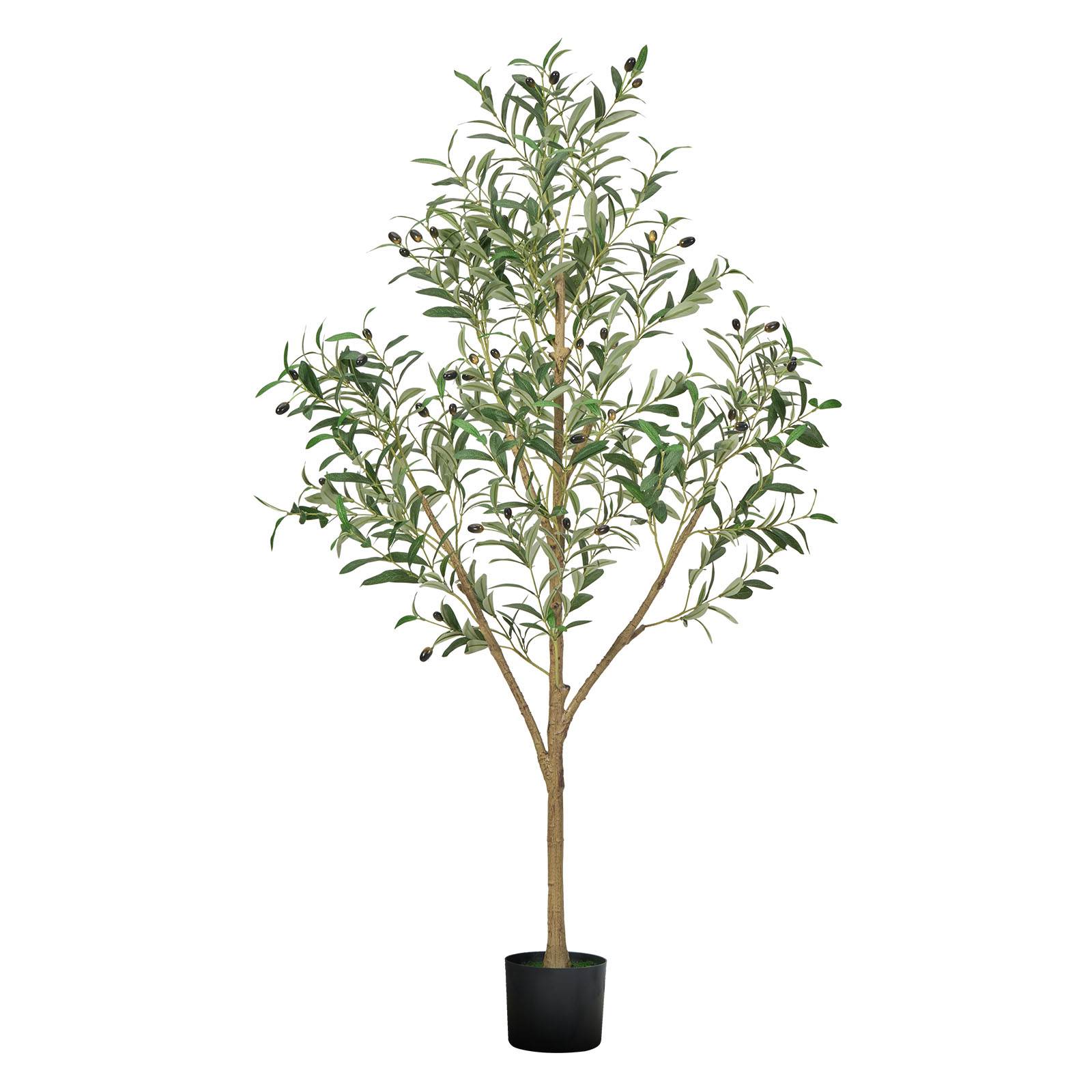 VEVOR Arbre Artificiel Plante Artificielle Faux Olivier 1,5 m Déco d'Intérieur - Image 1