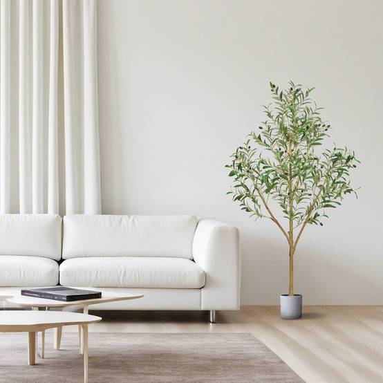 VEVOR Arbre Artificiel Plante Artificielle Faux Olivier 1,5 m Déco d'Intérieur - Image 8