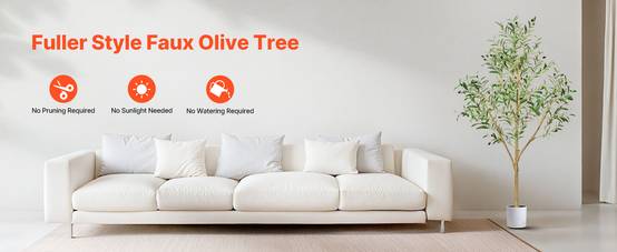 VEVOR Arbre Artificiel Plante Artificielle Faux Olivier 1,5 m Déco d'Intérieur - Image 9