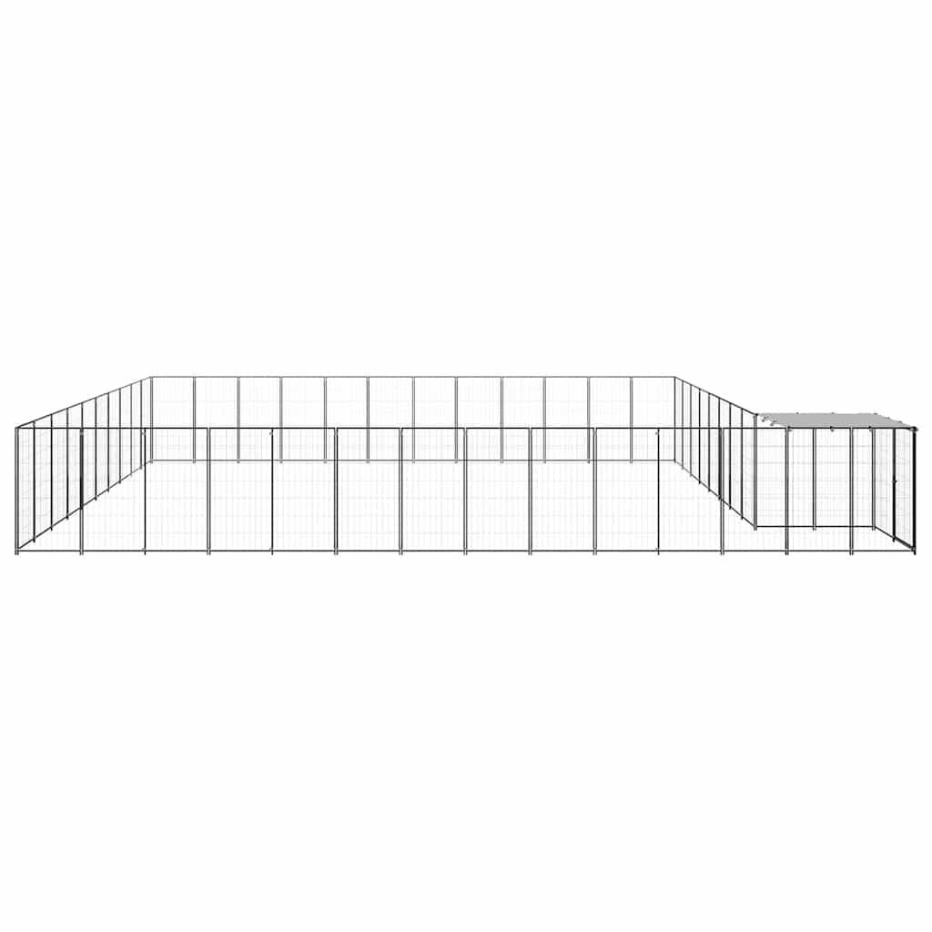 Vidaxl - Chenil Noir 37,51 m² Acier vidaXL 3082242 - Imagen 5