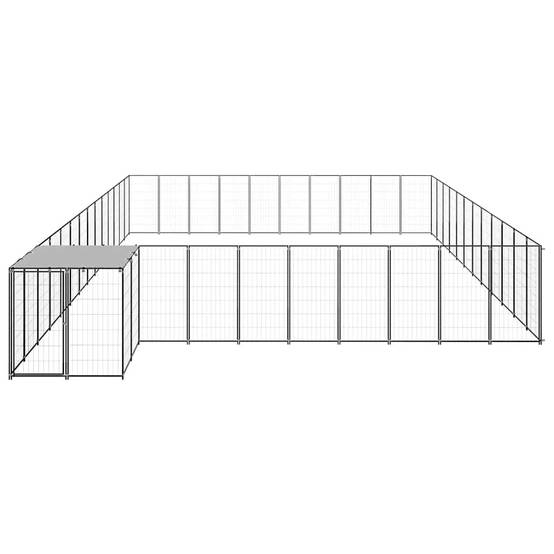 Vidaxl - Chenil Noir 37,51 m² Acier vidaXL 3082242 - Imagen 7