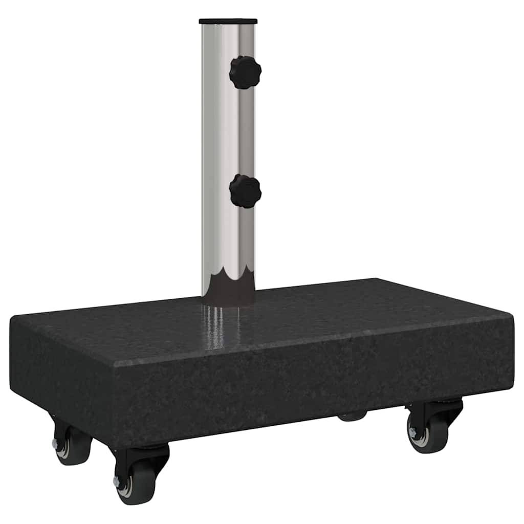 ComfortXL - Pied de Parasol Rectangulaire Granite Acier 25kg à Roulettes Verrouillables pour Terrasse Noir 45x25cm – ComfortXL Outdoor Living - Image 2