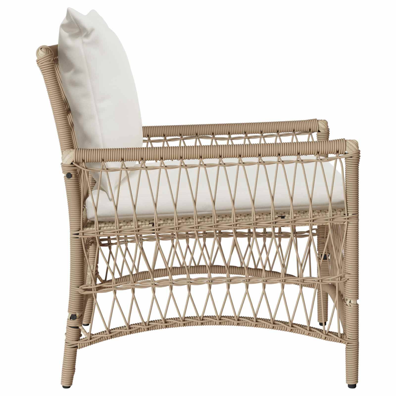 Vidaxl - Chaise de jardin Beige polyrotin vidaXL 42006221 - Image 4