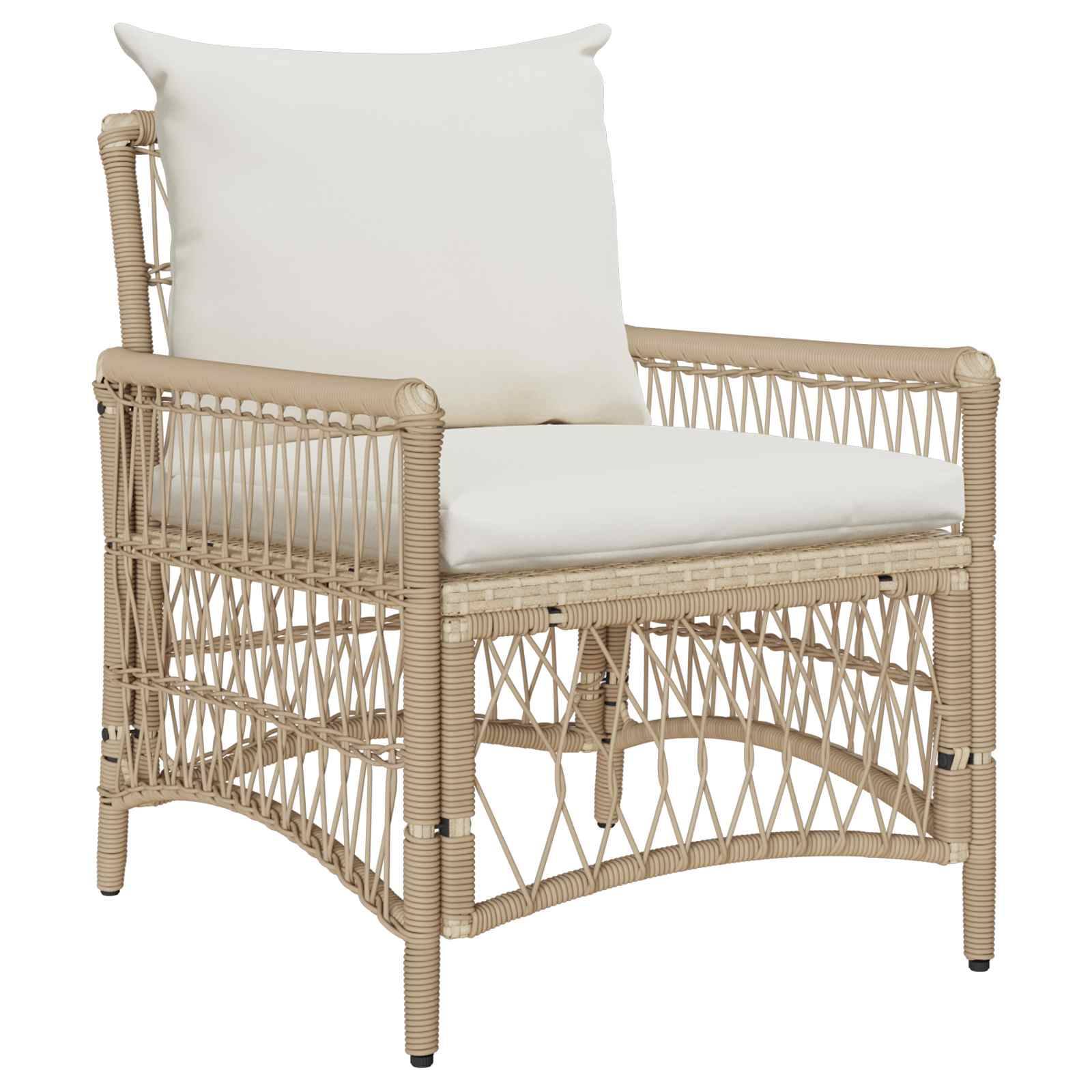 Vidaxl - Chaise de jardin Beige polyrotin vidaXL 42006221 - Image 1