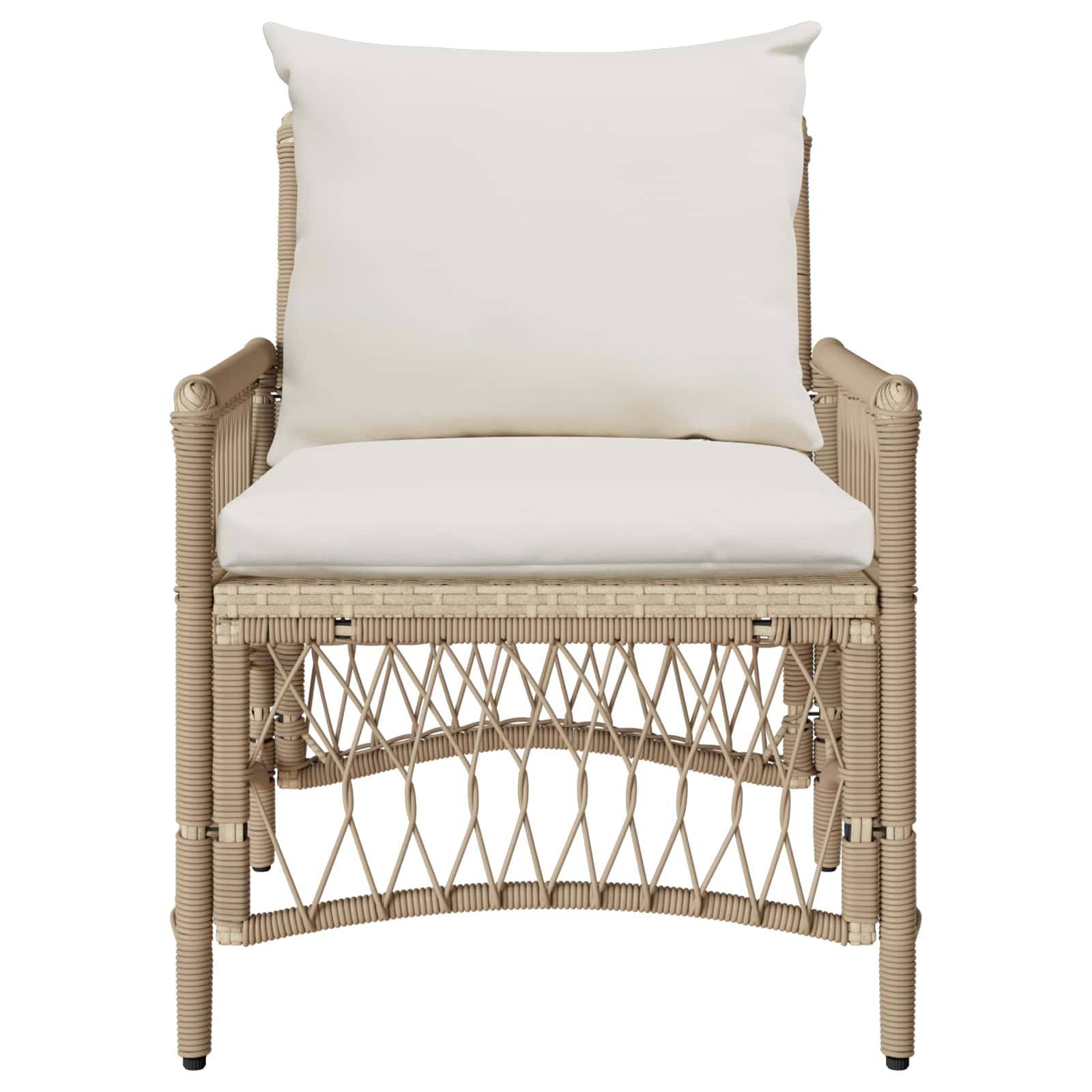 Vidaxl - Chaise de jardin Beige polyrotin vidaXL 42006221 - Image 2