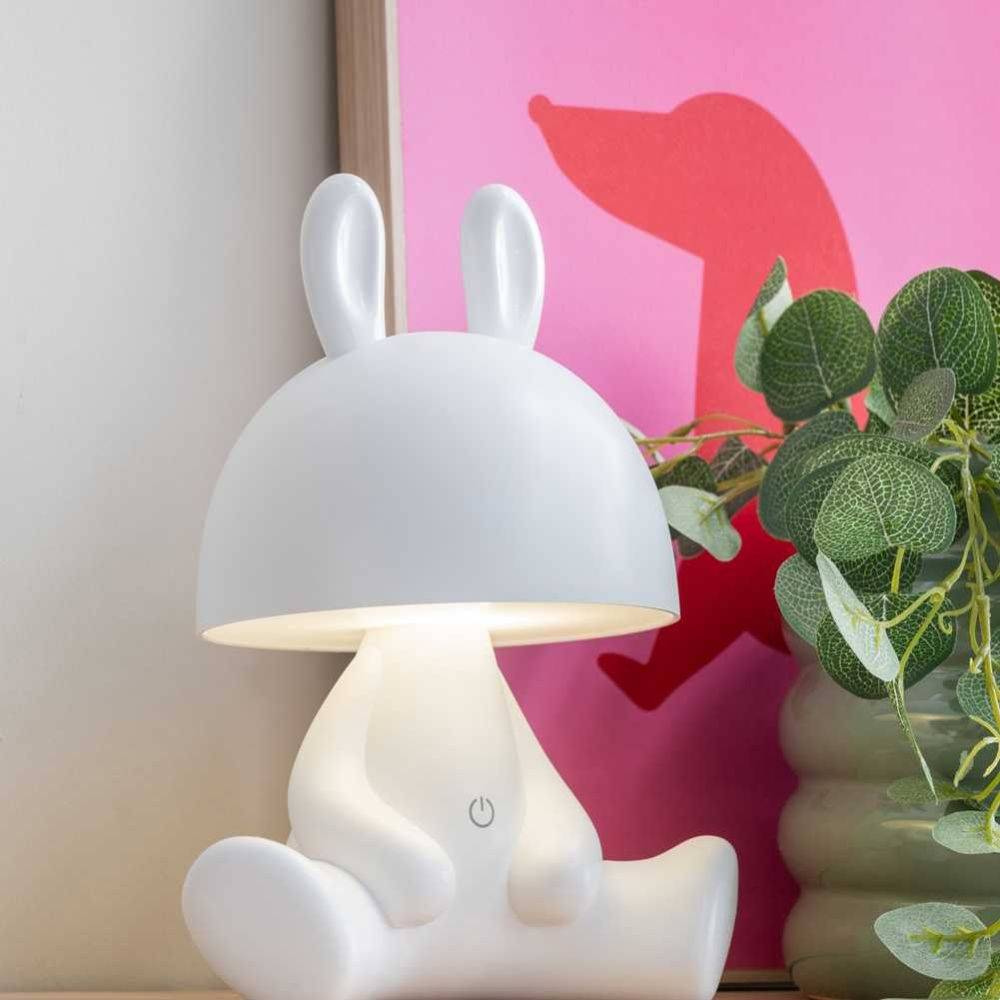 Leitmotiv - Lampe à poser en plastique LED Bunny Blanc - Imagen 2