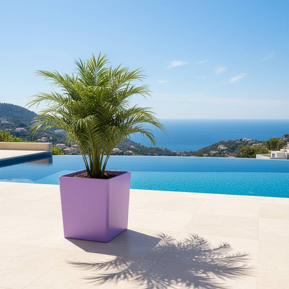 Pot de fleurs carré cubio h 50 cm-plast'up rotomoulage - Imagen 2