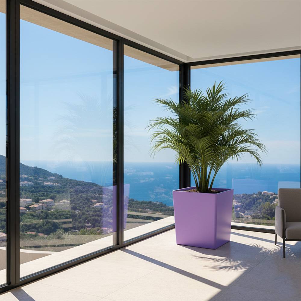 Pot de fleurs carré cubio h 50 cm-plast'up rotomoulage - Imagen 3