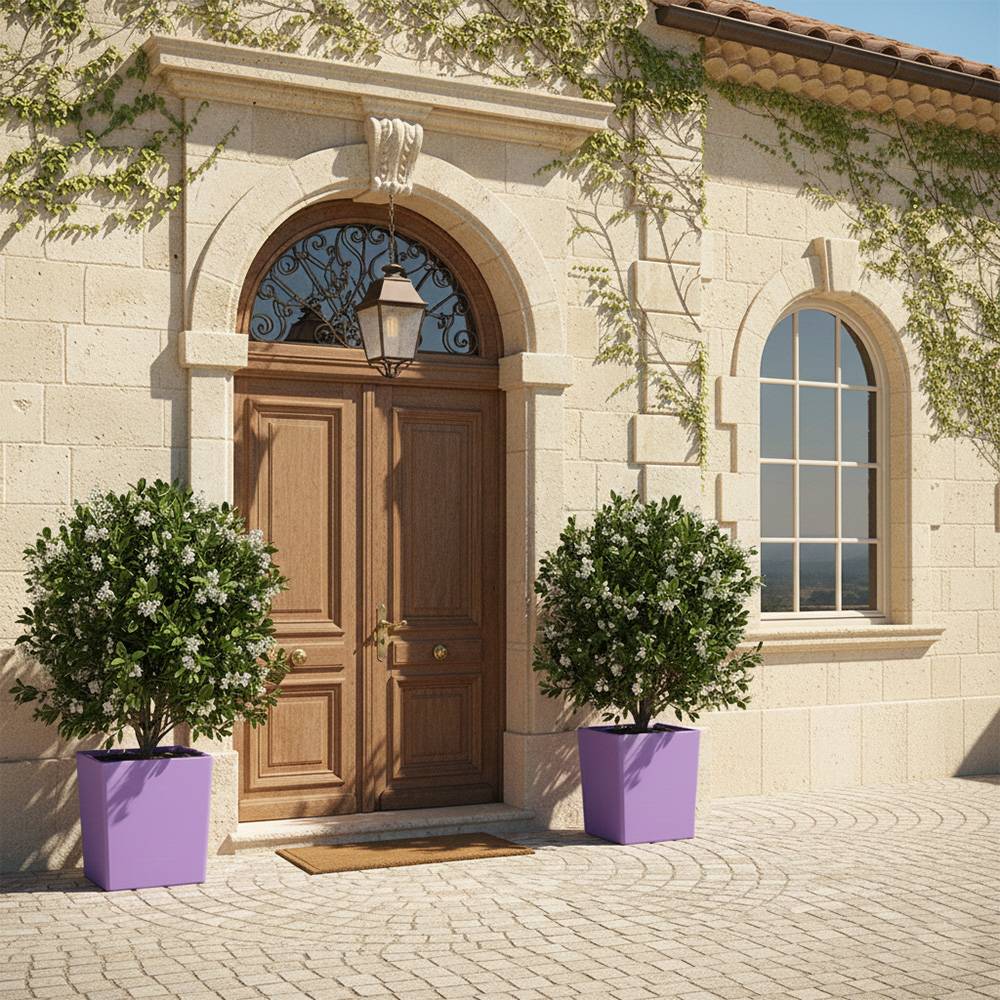 Pot de fleurs carré cubio h 50 cm-plast'up rotomoulage - Imagen 4