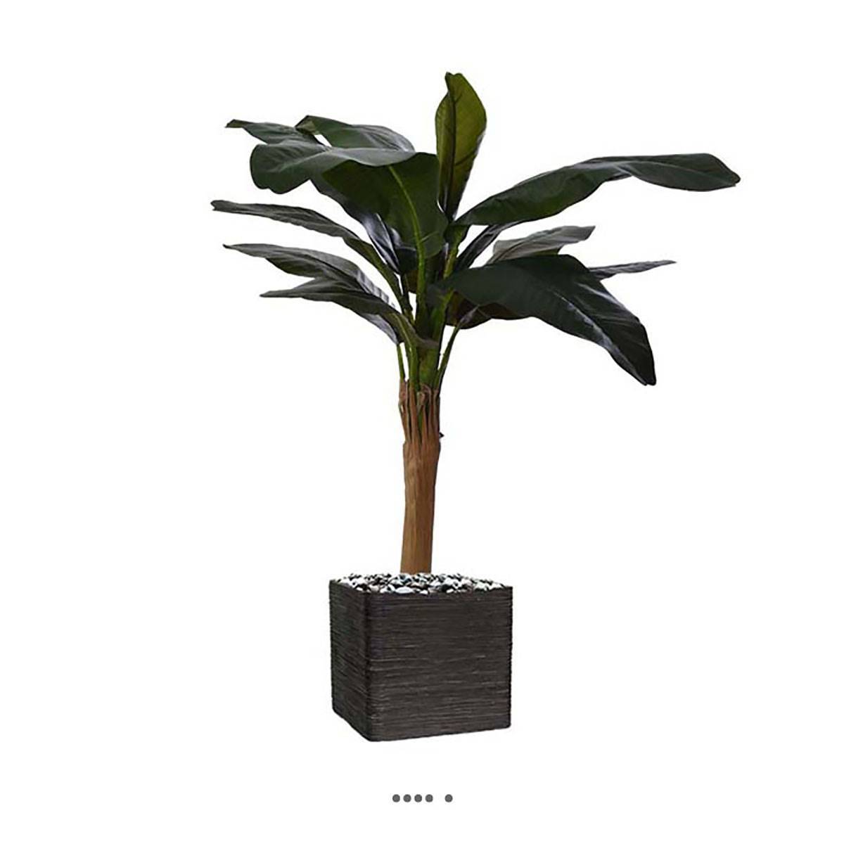 Artificielles - Bananier artificiel en pot 1 tronc feuillage large H 150 cm Vert - dimhaut: H 150 cm - couleur: Vert - Imagen 2
