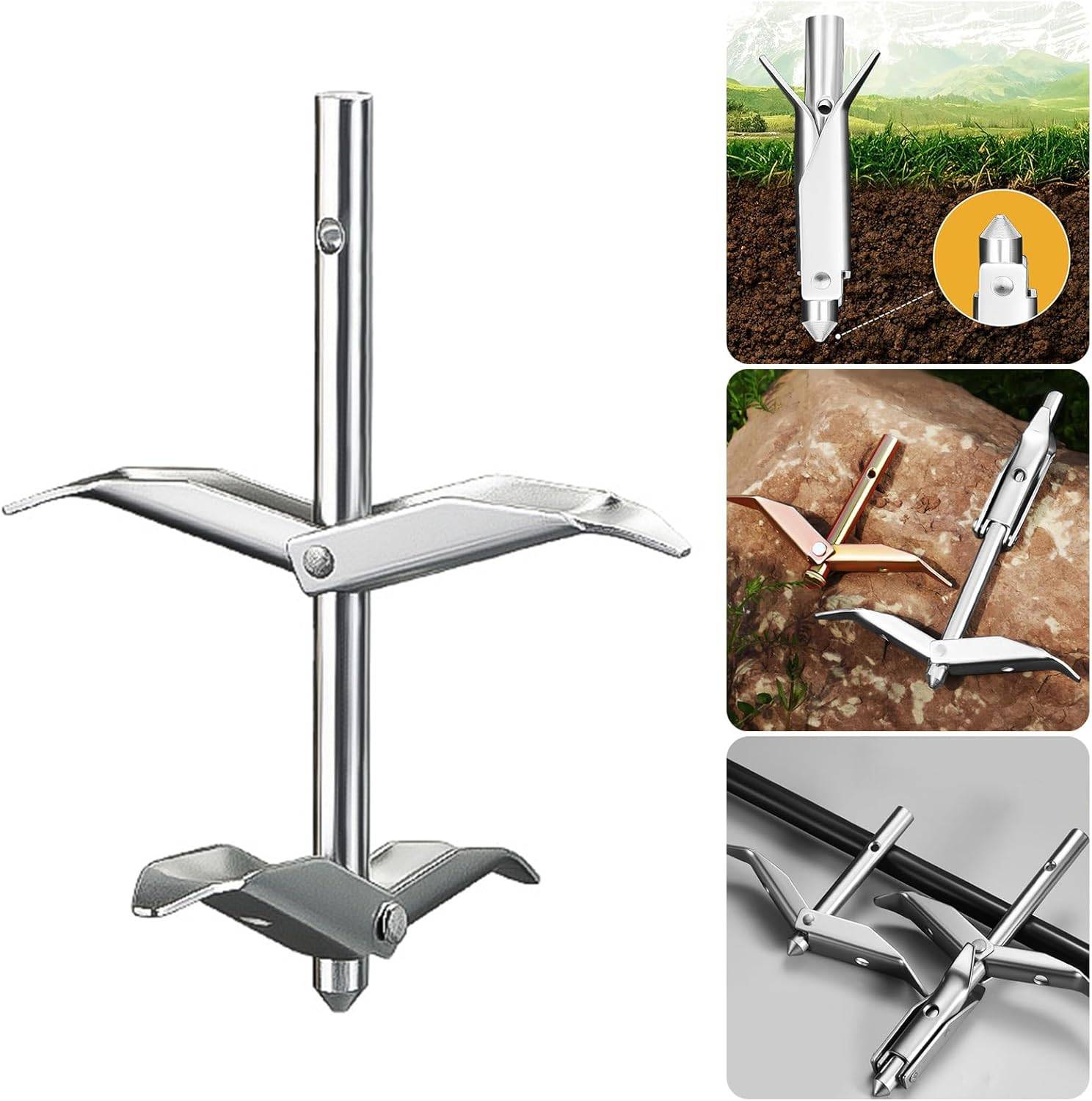Kit d'ancrage Serre et Abris de Jardin - Piquets acier, durable pour extérieur - Lytech - Image 1