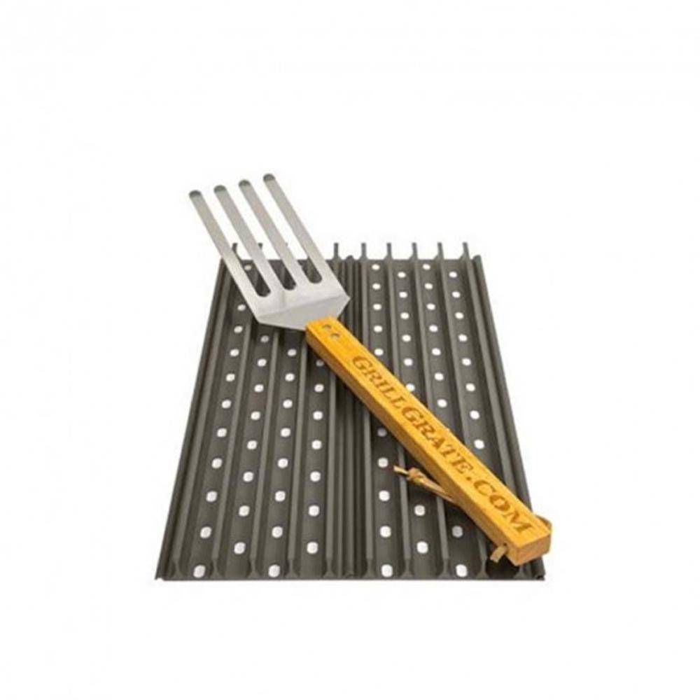 Grille de cuisson barbecue charbon Grill Grate 47 x 13.34 (x2) aluminium - Imagen 1
