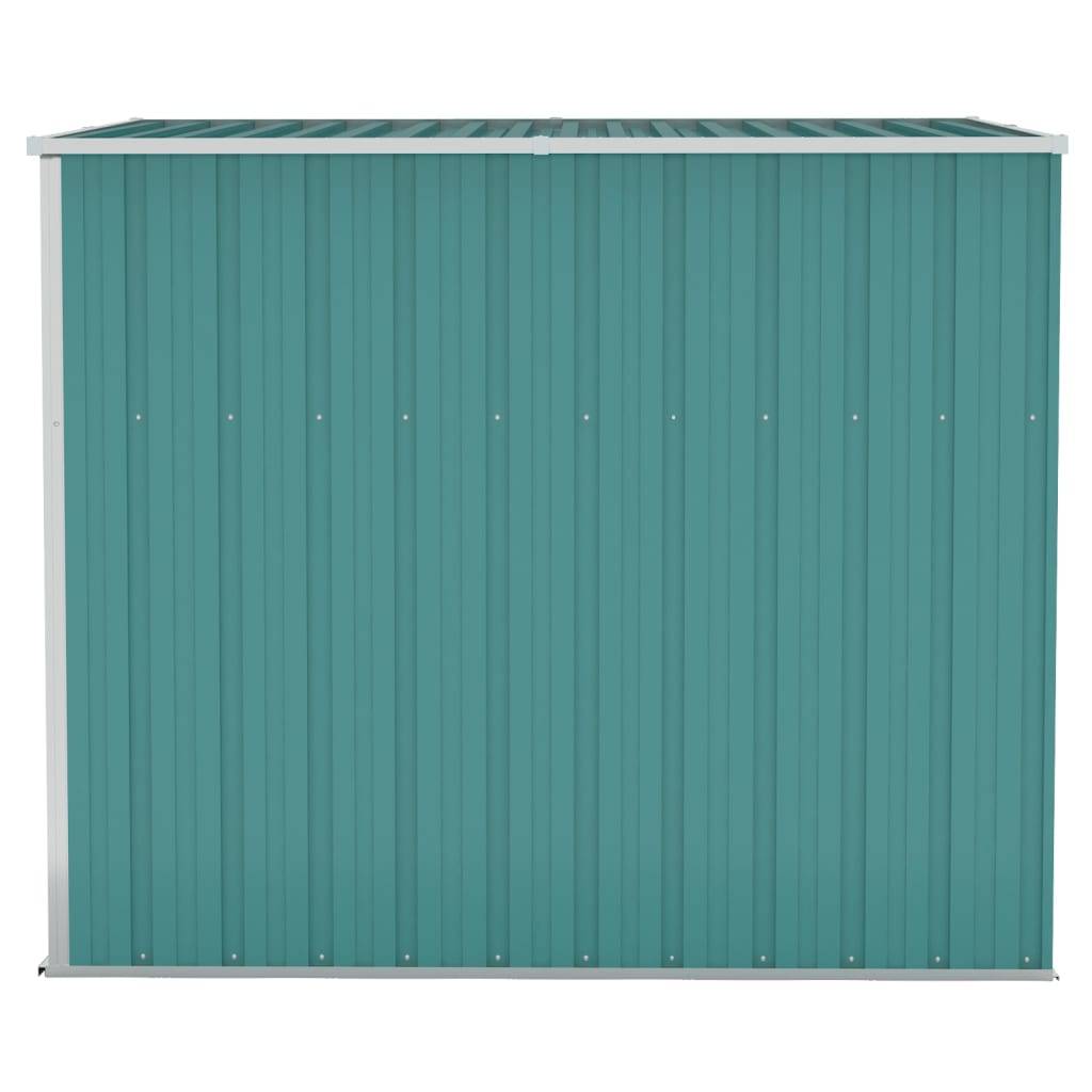 Helloshop26 - Abri de jardin cabane cabanon maison de stockage remise extérieur hangar outils robuste mural 118 x 194 x 178 cm acier galvanisé vert - Imagen 3