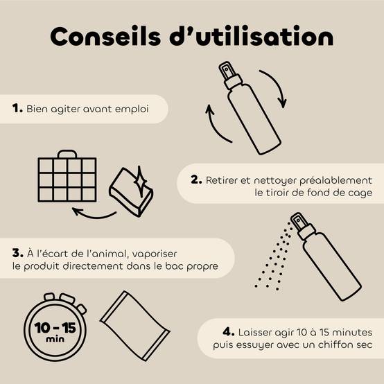 Biovetol - Spray assainissant cage Bio rongeurs - 240 ml - Image 2