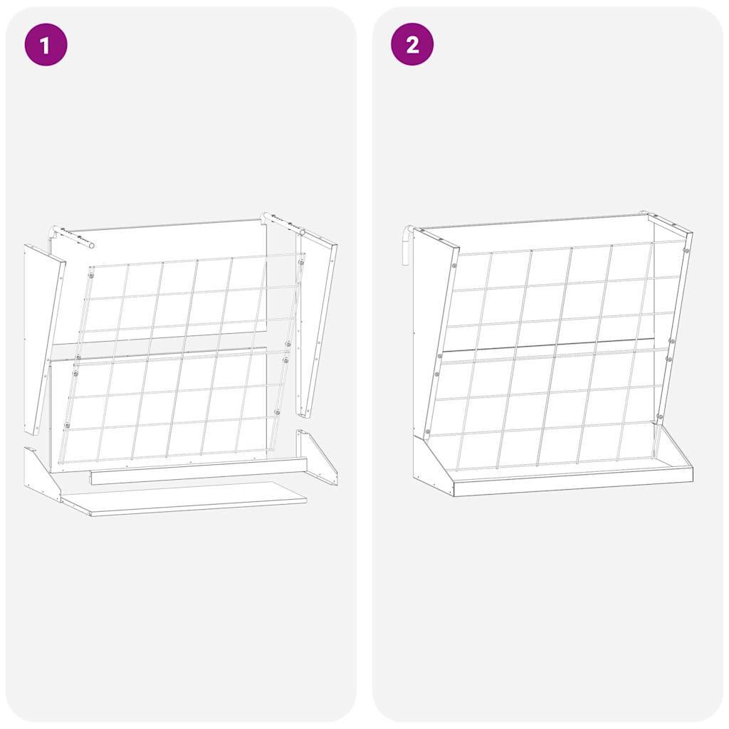 Ratelier Foin Métal Suspendu 5kg avec Bac Récupérateur Noir - ComfortXL Outdoor Living - Image 5