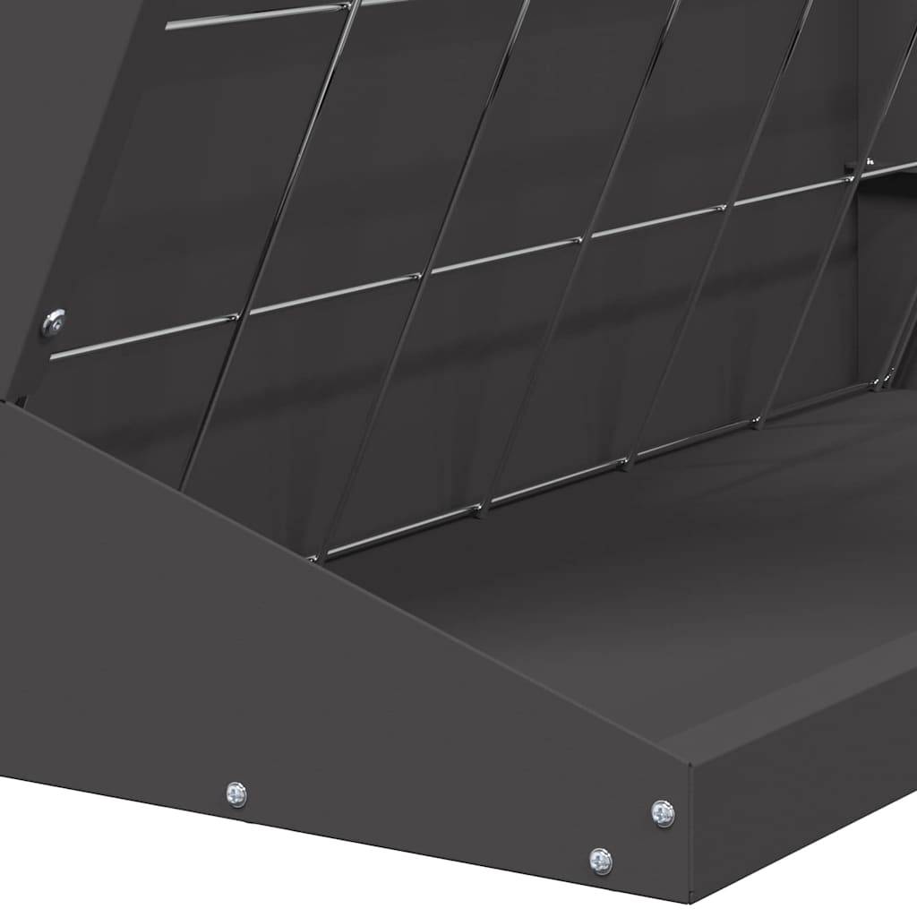 Ratelier Foin Métal Suspendu 5kg avec Bac Récupérateur Noir - ComfortXL Outdoor Living - Image 9