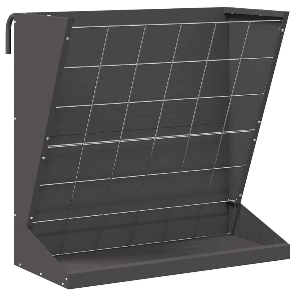 Ratelier Foin Métal Suspendu 5kg avec Bac Récupérateur Noir - ComfortXL Outdoor Living - Image 2