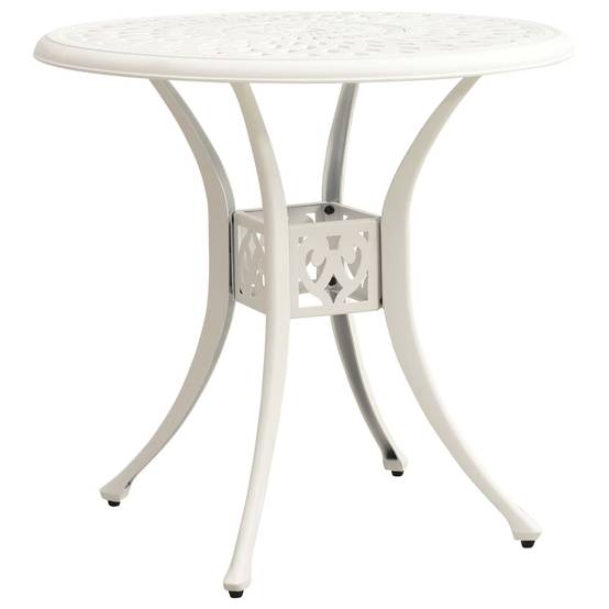 Table de jardin aluminium coulé blanc 78 x 78 x 72 cm - PANGIVO - Image 1