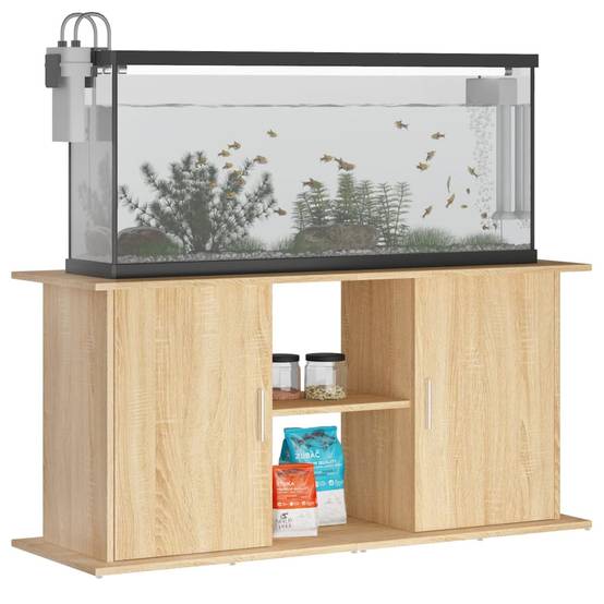 Grand Meuble Aquarium Bois d'ingénierie Style Naturel Chêne Sonoma 121 cm - ComfortXL Outdoor Living - Image 3