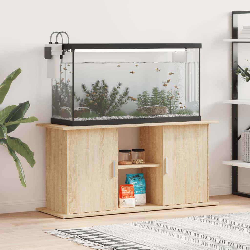 Grand Meuble Aquarium Bois d'ingénierie Style Naturel Chêne Sonoma 121 cm - ComfortXL Outdoor Living - Image 1