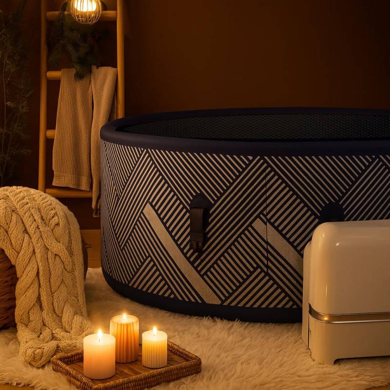 Spa gonflable MSpa Naval 6 places – Semi-rigide Ø173 cm, connectivité Wi-Fi et jets relaxants - Imagen 1