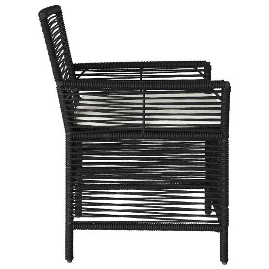 Chaises de jardin polyrotin noir et crème 61 x 58 x 83 cm - PANGIVO - Image 6