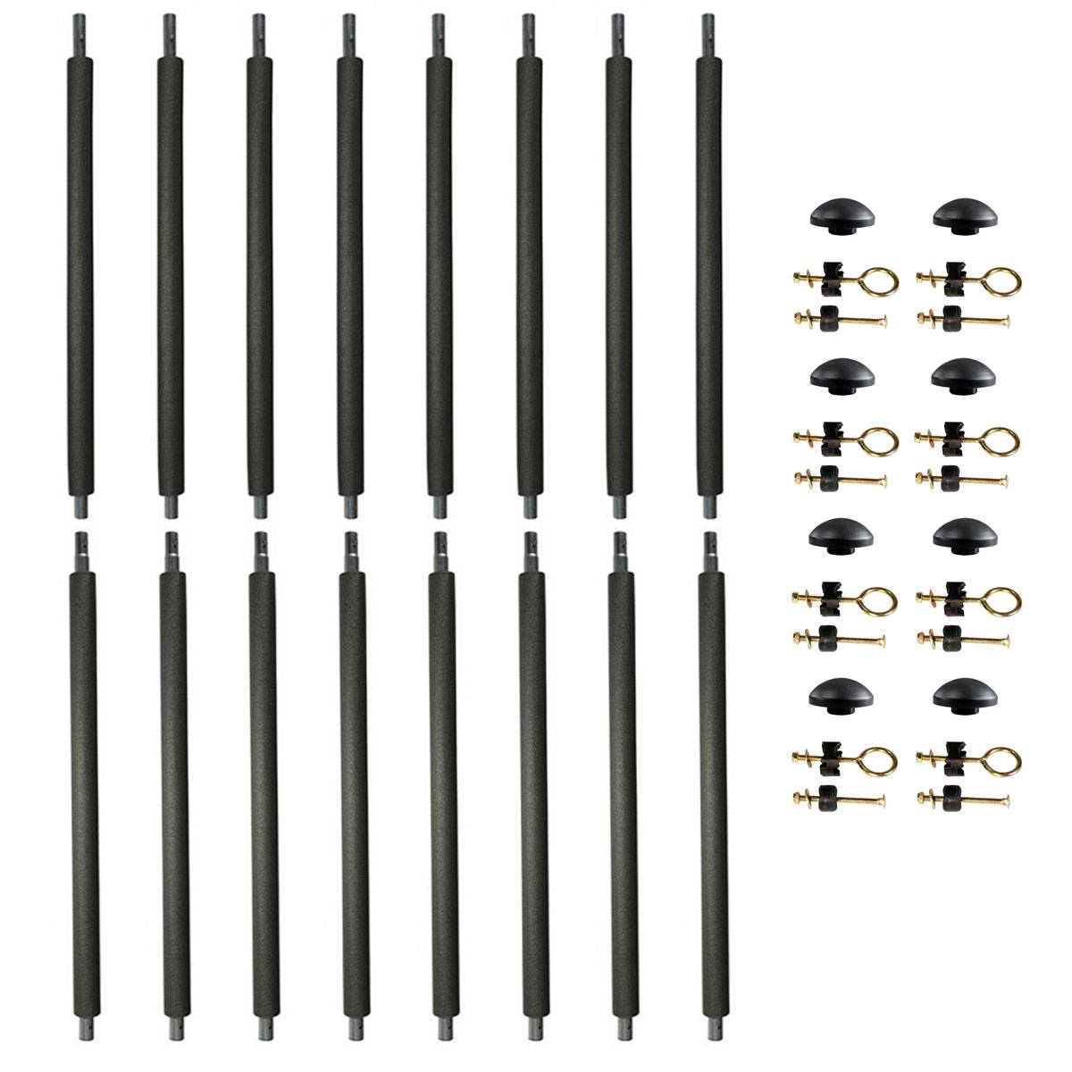 Kangui - Lot de 8 poteaux Ø25 mm trampoline toutes marques mousse, visserie, capuchon Kangui - Image 1