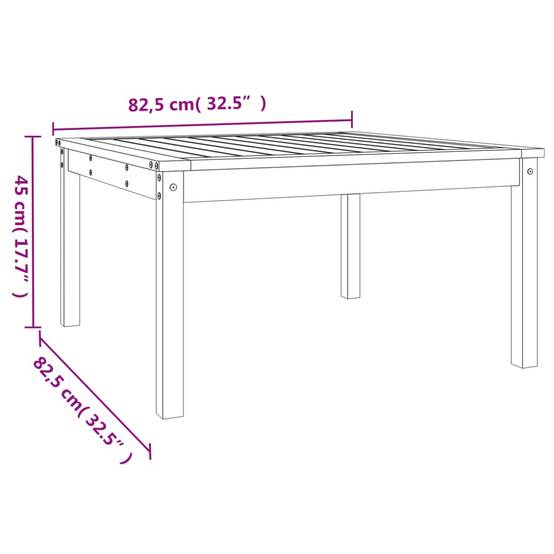ComfortXL - Table de Salon de Jardin Carrée Grise 82,5cm en Pin Massif, Style Contemporain – ComfortXL Outdoor Living - Image 8