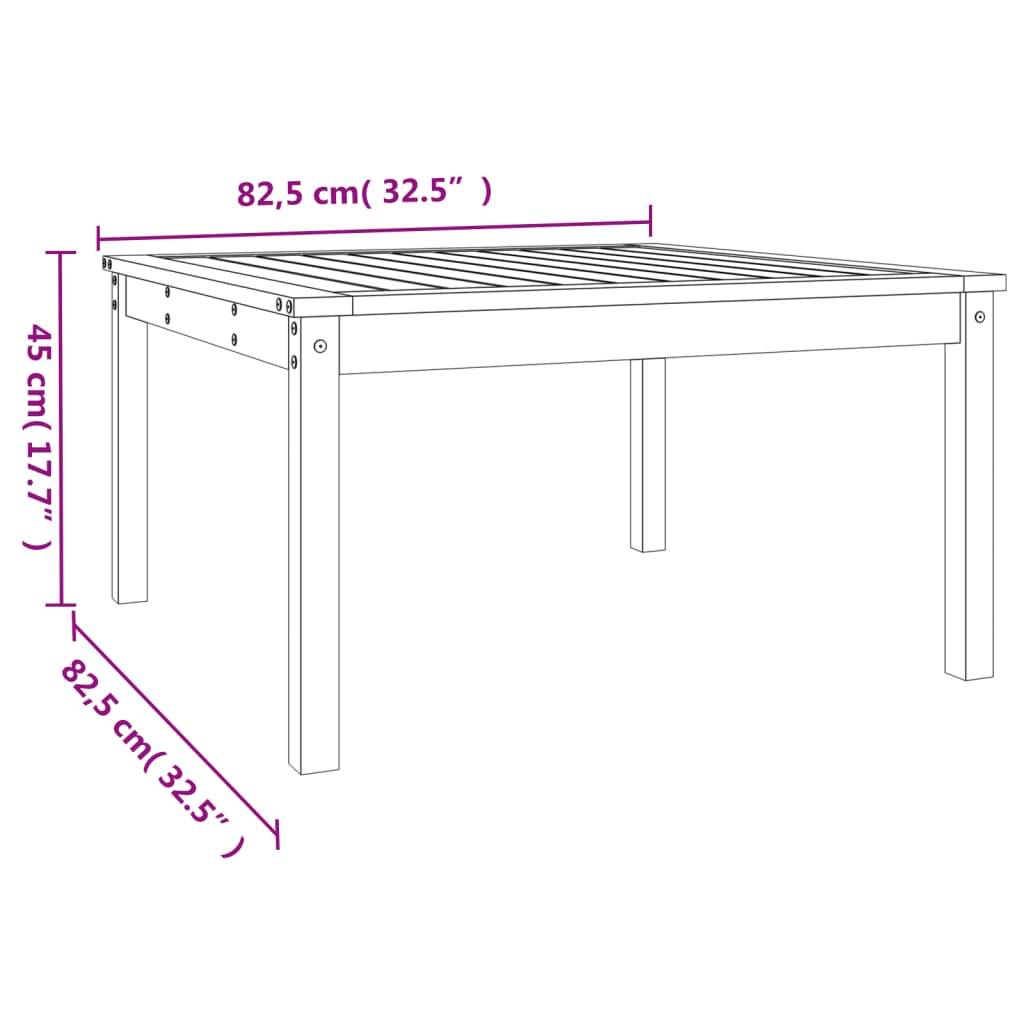 ComfortXL - Table de Salon de Jardin Carrée Grise 82,5cm en Pin Massif, Style Contemporain – ComfortXL Outdoor Living - Image 8