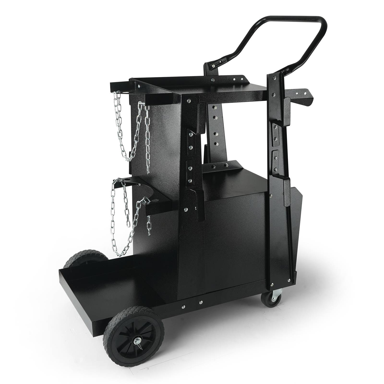 VEVOR Chariot soudage 2 niveaux, antivol, charge 120 kg, pour atelier TIG/ARC/MMA/découpeur plasma. - Image 1