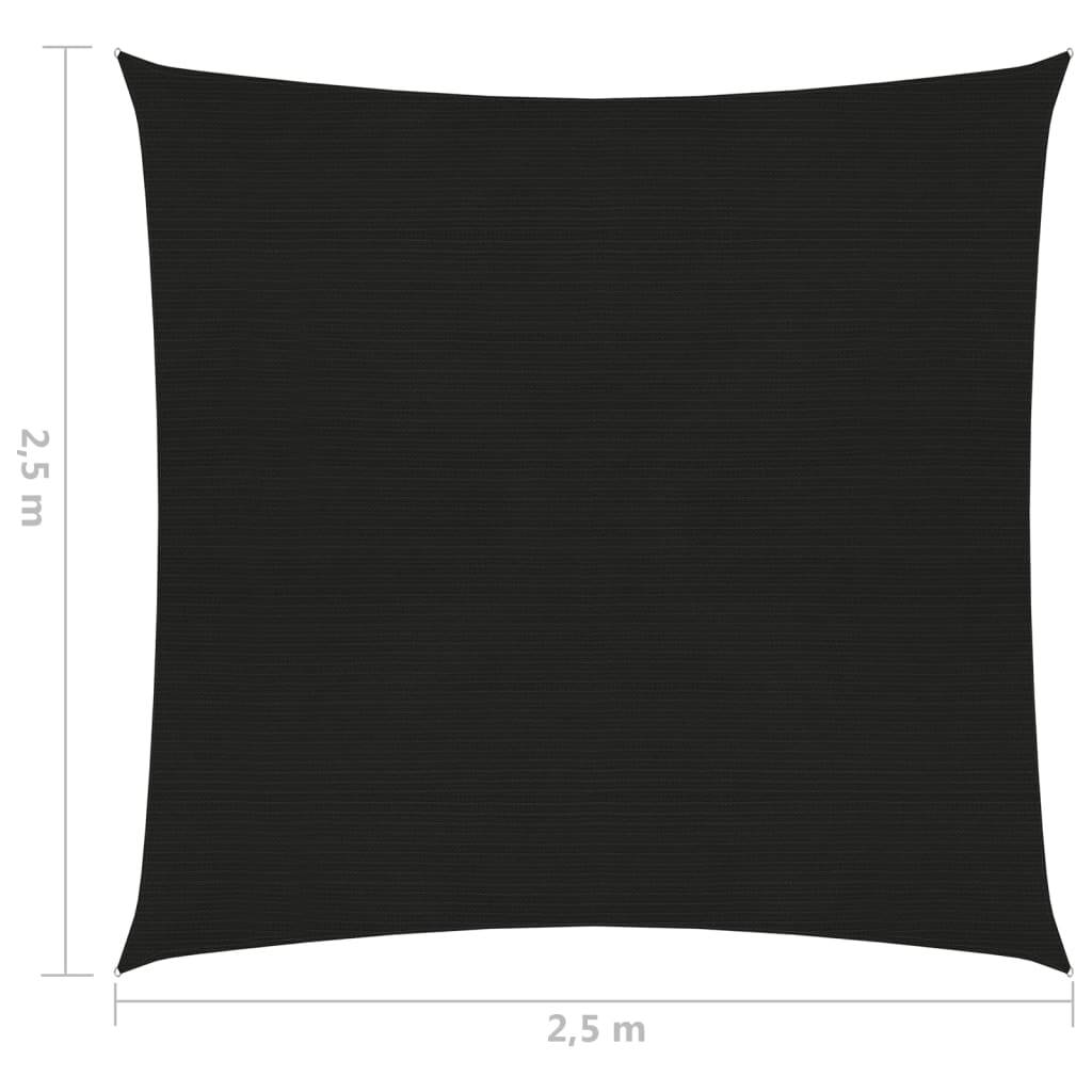 Helloshop26 - Voile toile d'ombrage parasol 160 g/m² PEHD 2,5 x 2,5 m noir - Imagen 6