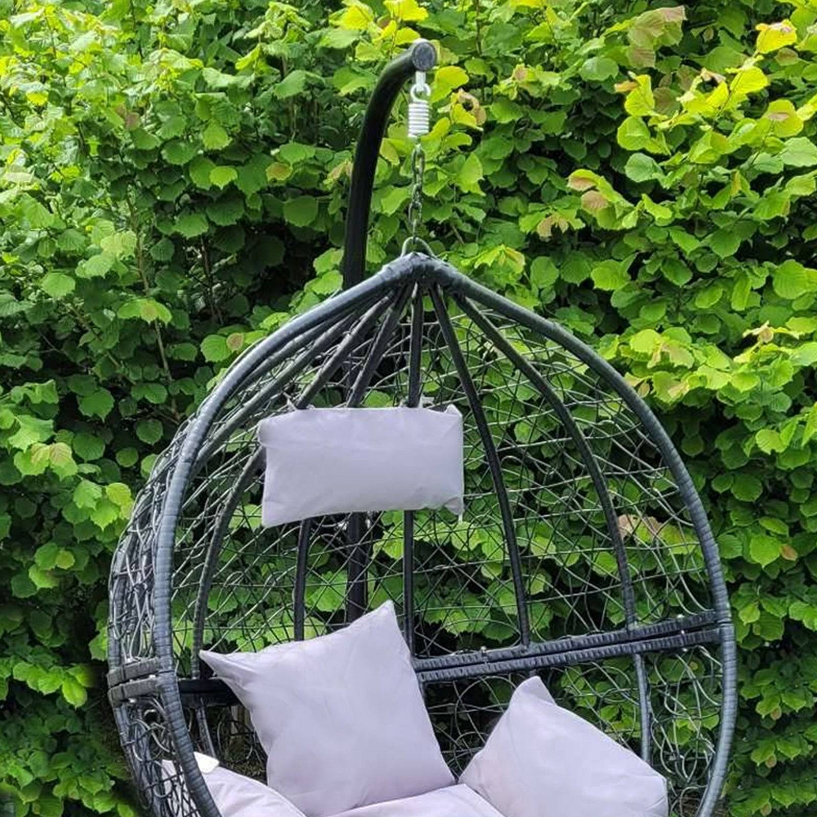 Monstershop - Chaise Suspendue en Rotin Noir x 2 - Imagen 3