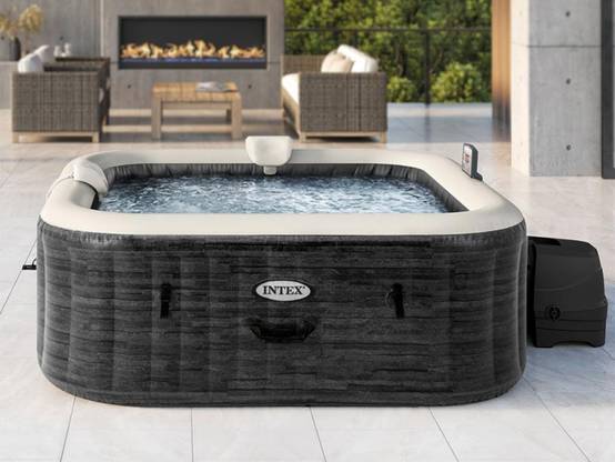 Spa gonflable PureSpa Ardoise carré Bulles 6 places - Intex - Image 2