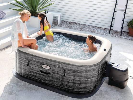 Spa gonflable PureSpa Ardoise carré Bulles 6 places - Intex - Image 6