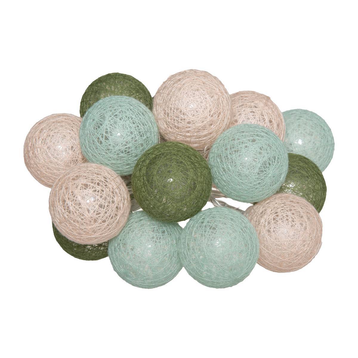 Atmosphera - Guirlande Led pile 16 boules "Army" D3,5cm - Atmosphera Créateur d'intérieur - Image 2