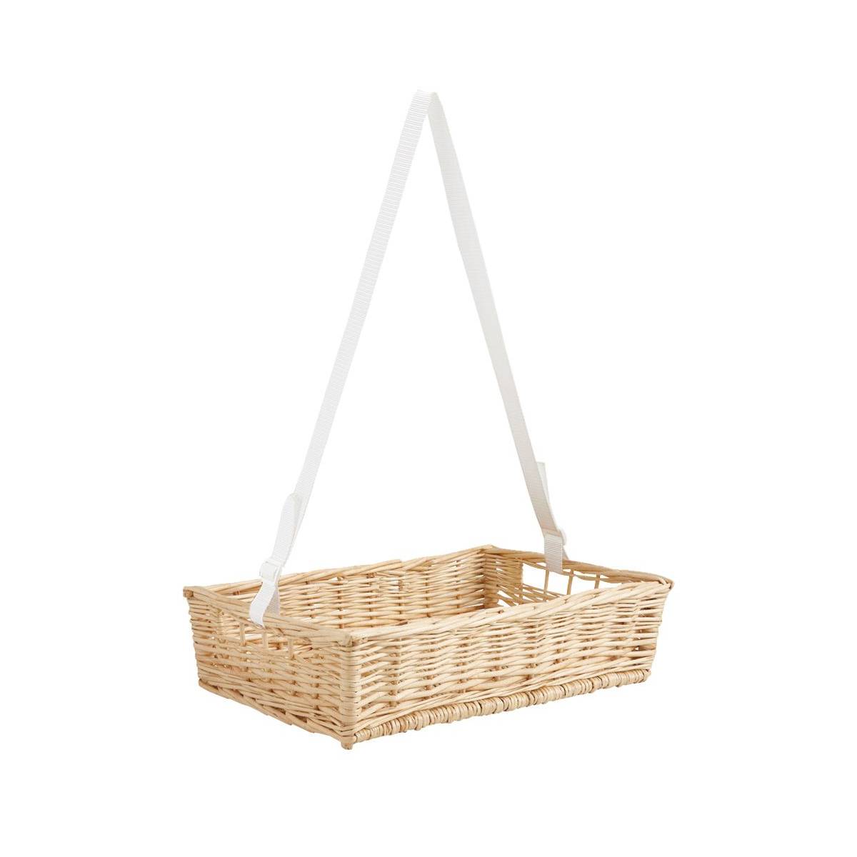 Aubry Gaspard - Manne en osier naturel avec passe-main Panier 50 x 34 cm + sangle ajustable posée - Imagen 1