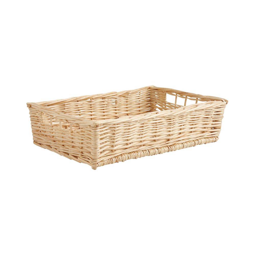Aubry Gaspard - Manne en osier naturel avec passe-main Panier 50 x 34 cm + sangle ajustable posée - Imagen 3