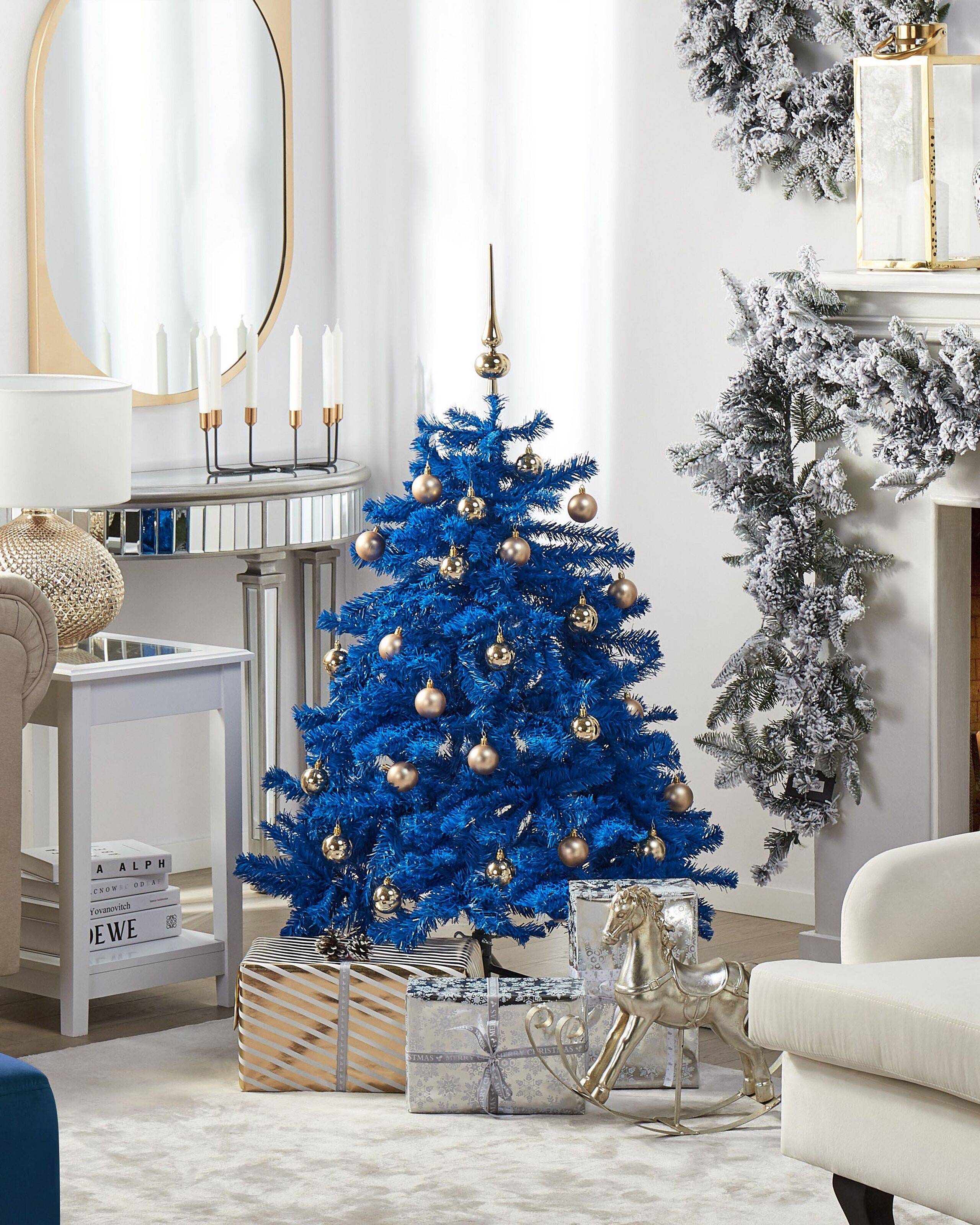 Beliani - Sapin de Noël PVC Bleu FARNHAM - Beliani - Imagen 1