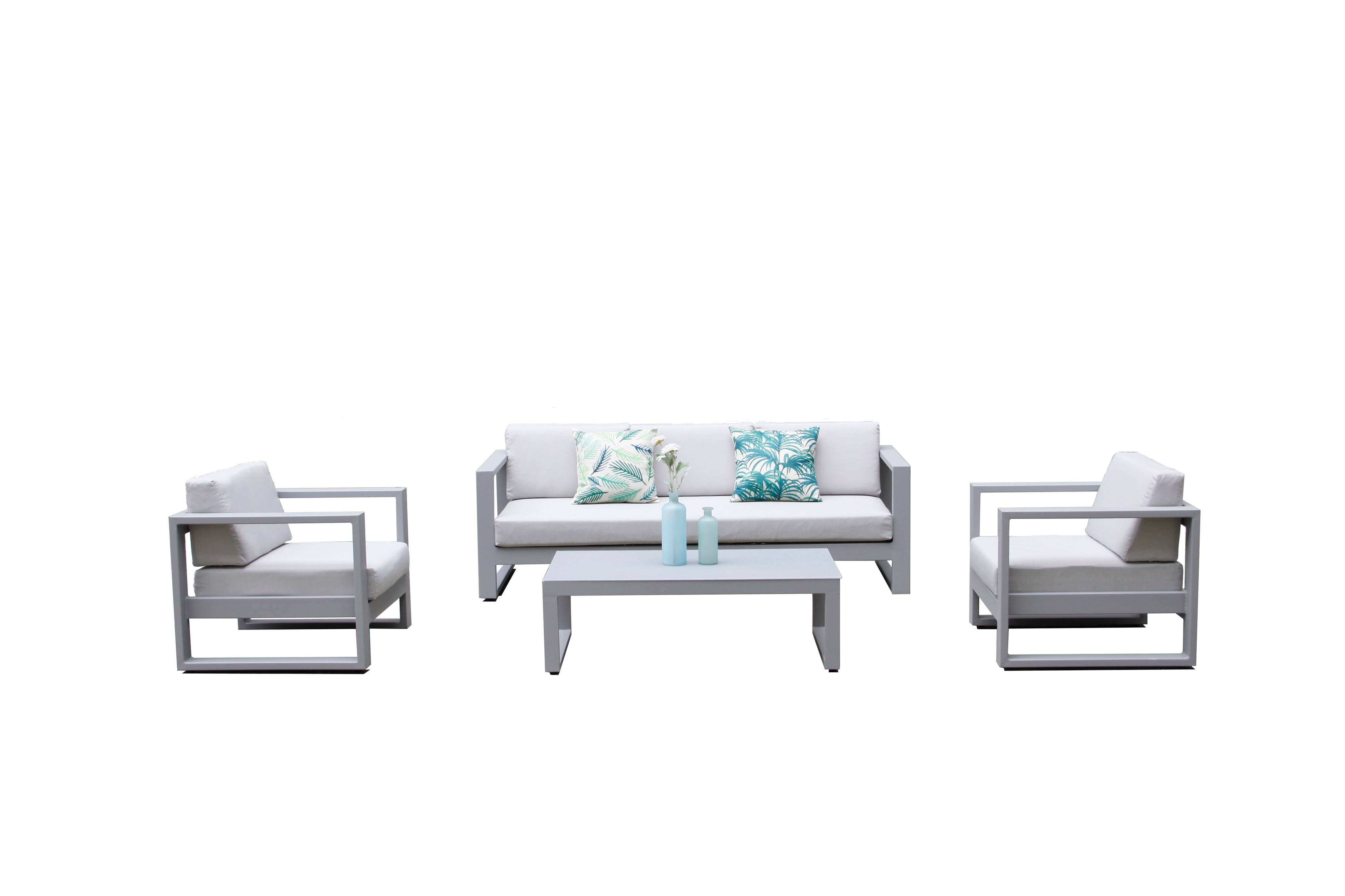 Couleurs du monde - Willis - Salon droit 4 pieces gris clair - Imagen 3