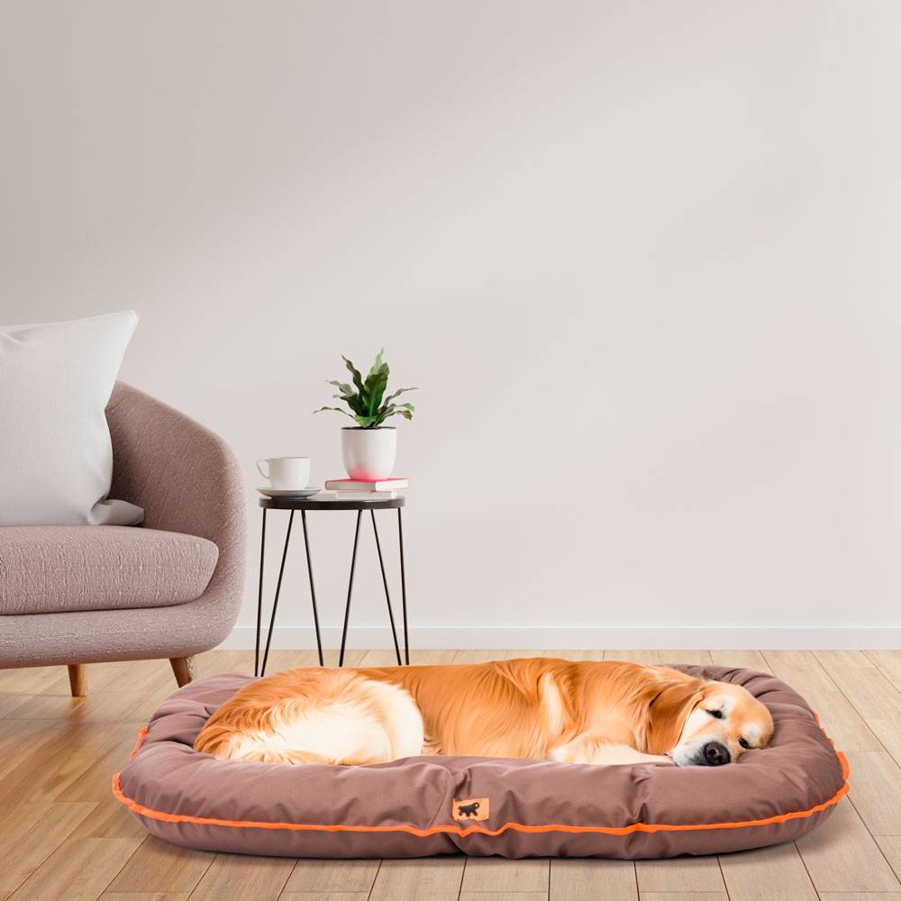 Ferplast - Ferplast Panier Chien Coussin Chien Grande Taille Tissu anti-rayures Lavable à 30°C.Matelas pour chien imperméable 100 x 70 x 12 cm.Marron - Imagen 3