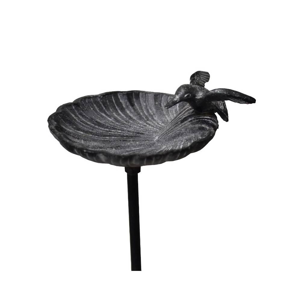 Bain d'oiseaux en fonte gris 15 x 100 cm Chemin de campagne - Imagen 1