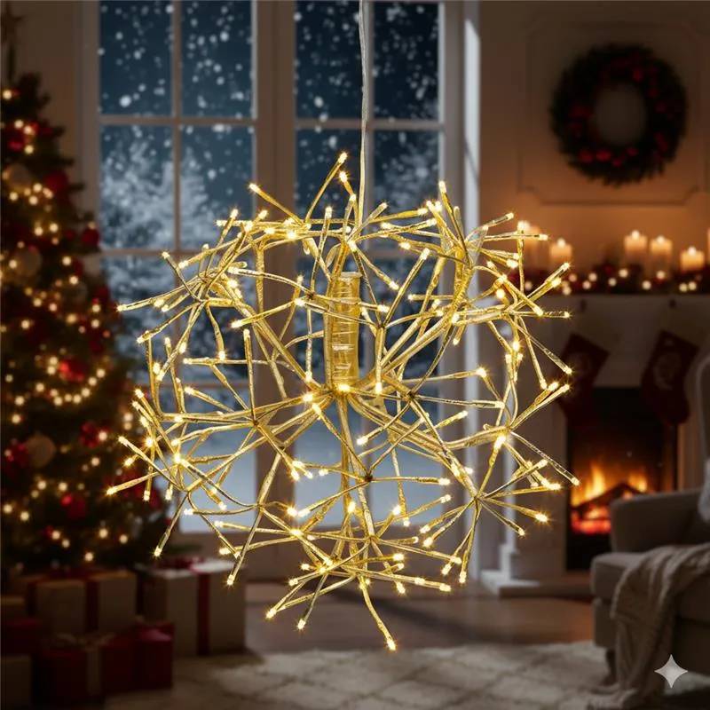 Lotti - Boule lumineuse TWIGBall ø45cm champagne 180 LED blanc chaud fixe métal IP44 Lotti - Image 6