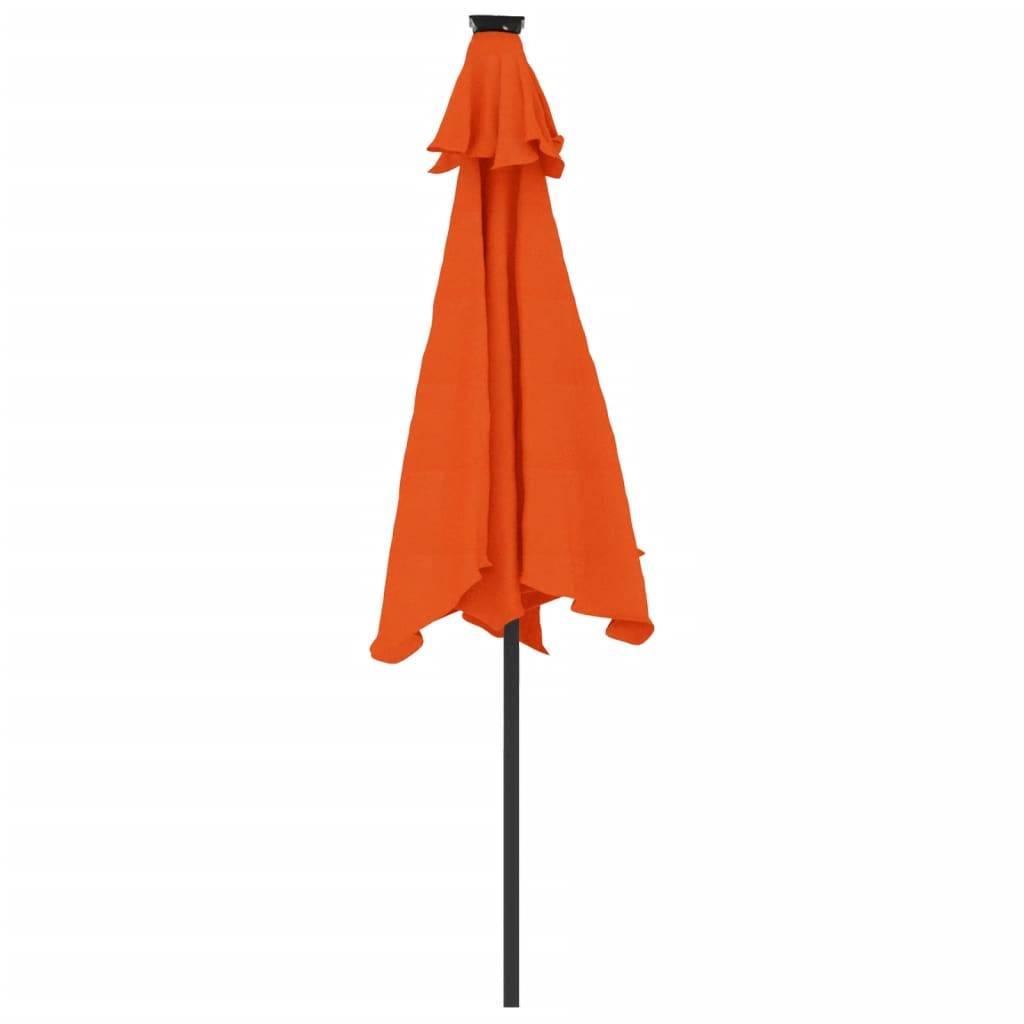Parasol de jardin en polyester et acier terre cuite 225 x 225 x 212 cm - PANGIVO - Image 3