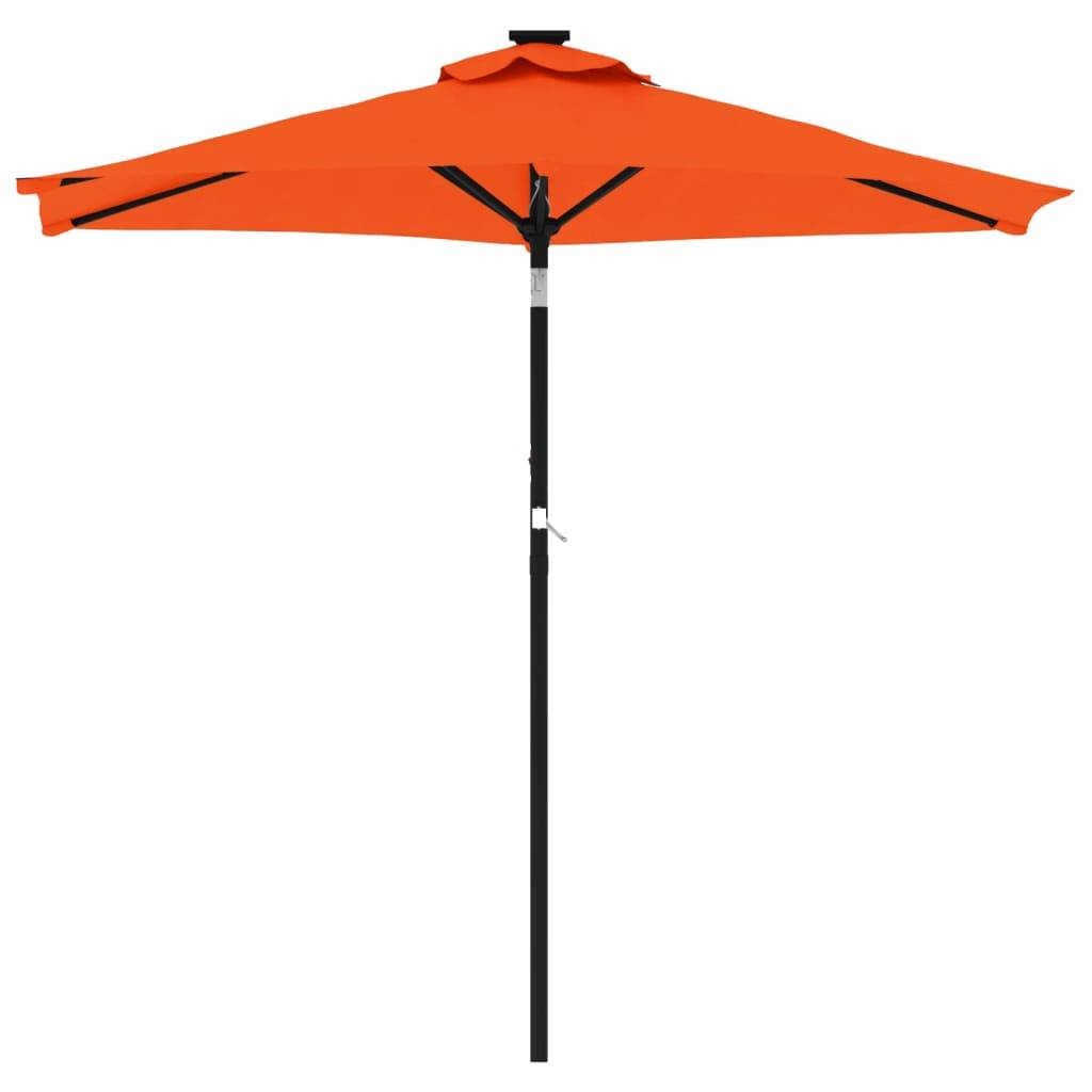 Parasol de jardin en polyester et acier terre cuite 225 x 225 x 212 cm - PANGIVO - Image 2