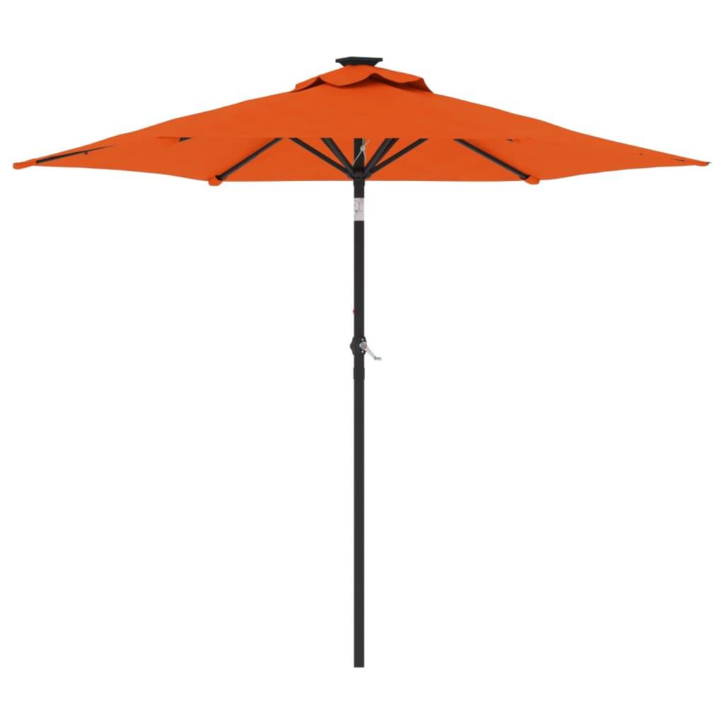 Parasol de jardin en polyester et acier terre cuite 225 x 225 x 212 cm - PANGIVO - Image 1