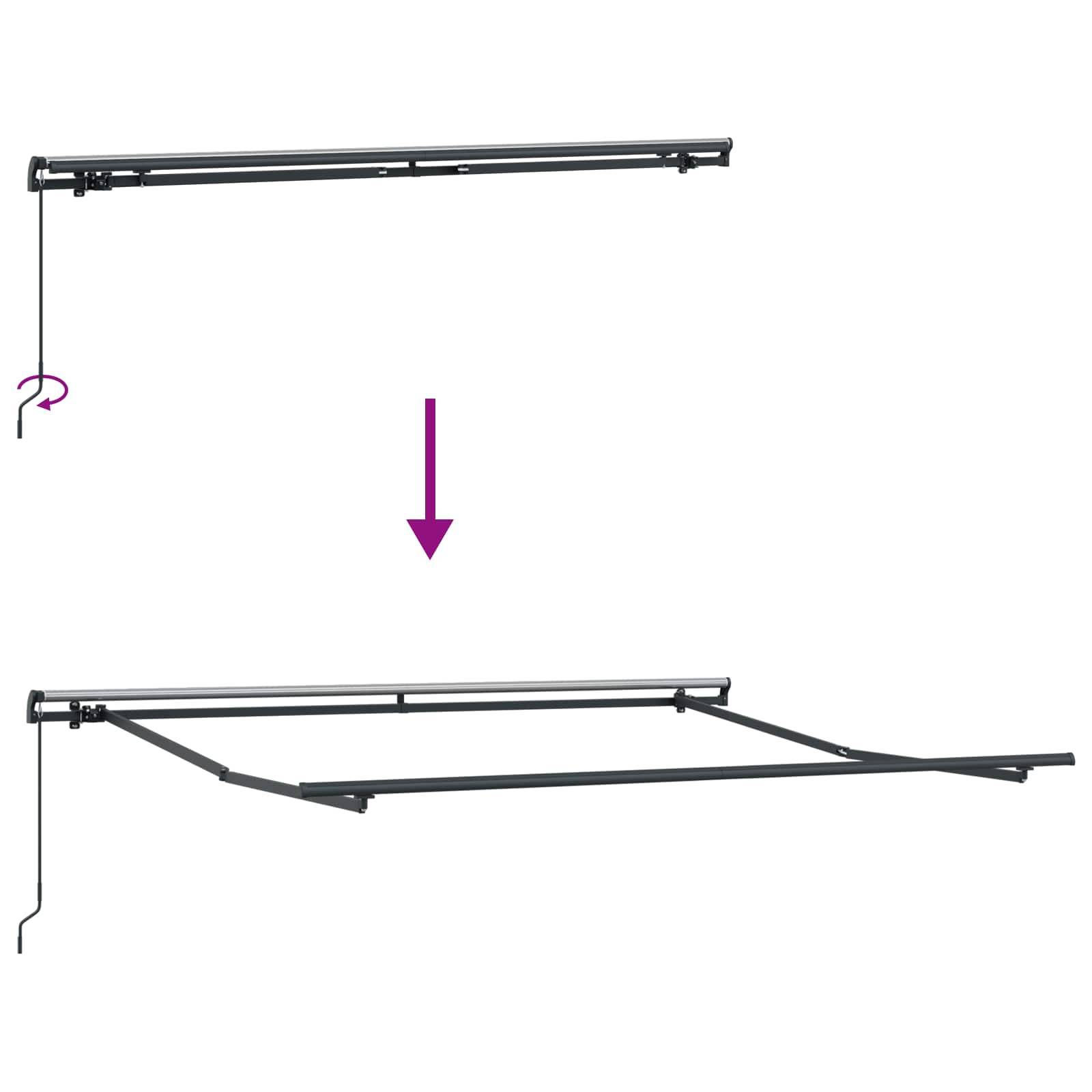 ComfortXL - Store banne manuel aluminium pour terrasse protection UV gris clair 4x3m - ComfortXL Outdoor Living - Image 5
