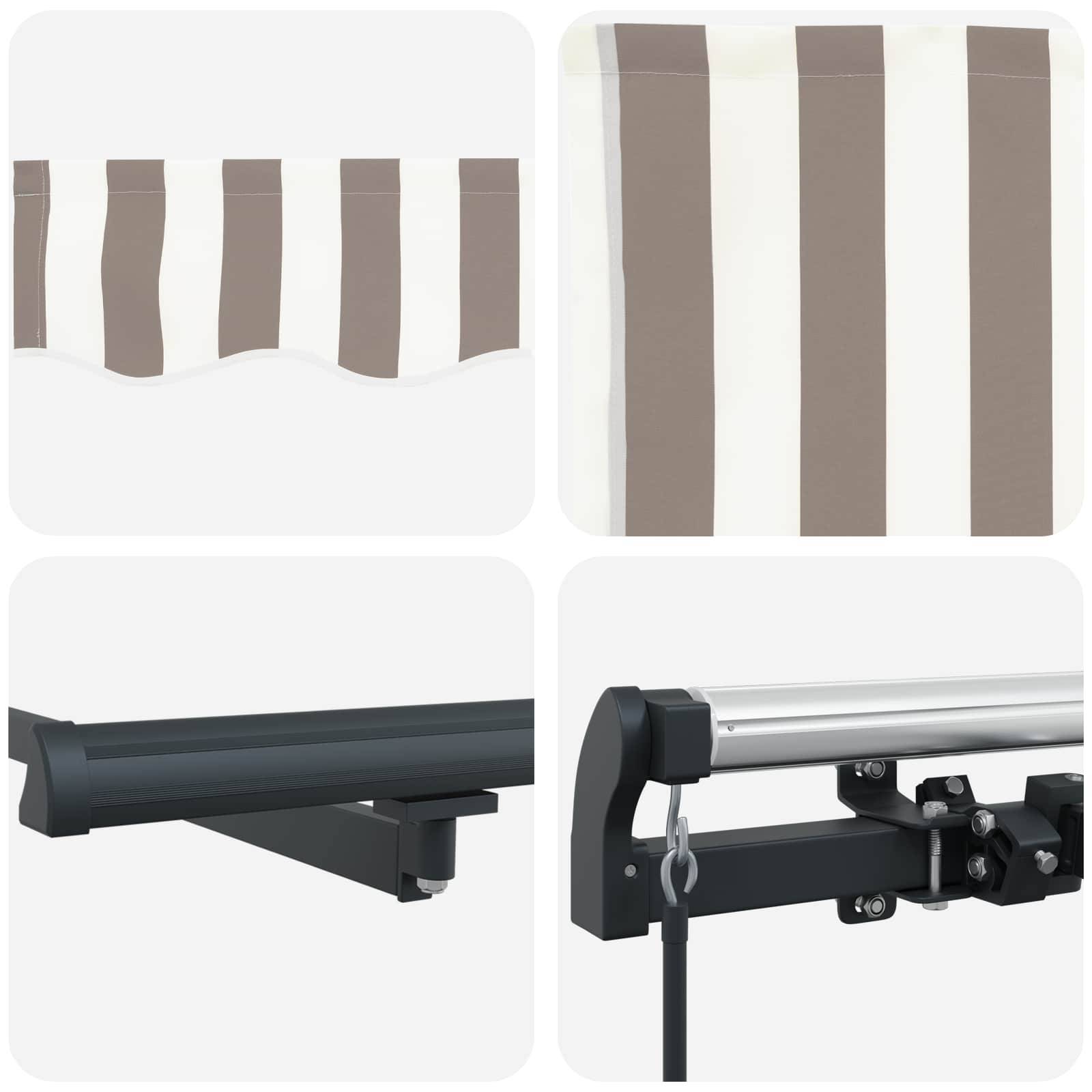 ComfortXL - Store banne manuel aluminium pour terrasse protection UV gris clair 4x3m - ComfortXL Outdoor Living - Image 4